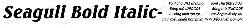 Seagull Bold Italic字体转换